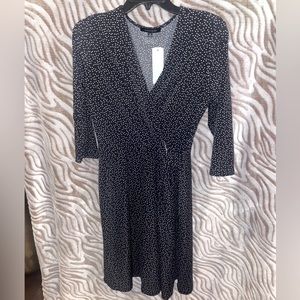 Hail3y 23 polkadot navy and white dress size medium